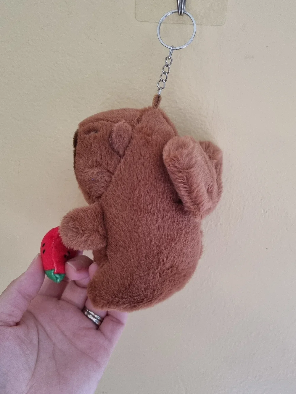 Cute Capybara Kids Bag Keychain Soft Plush Stuffed Toy Plushies Bag Accessories